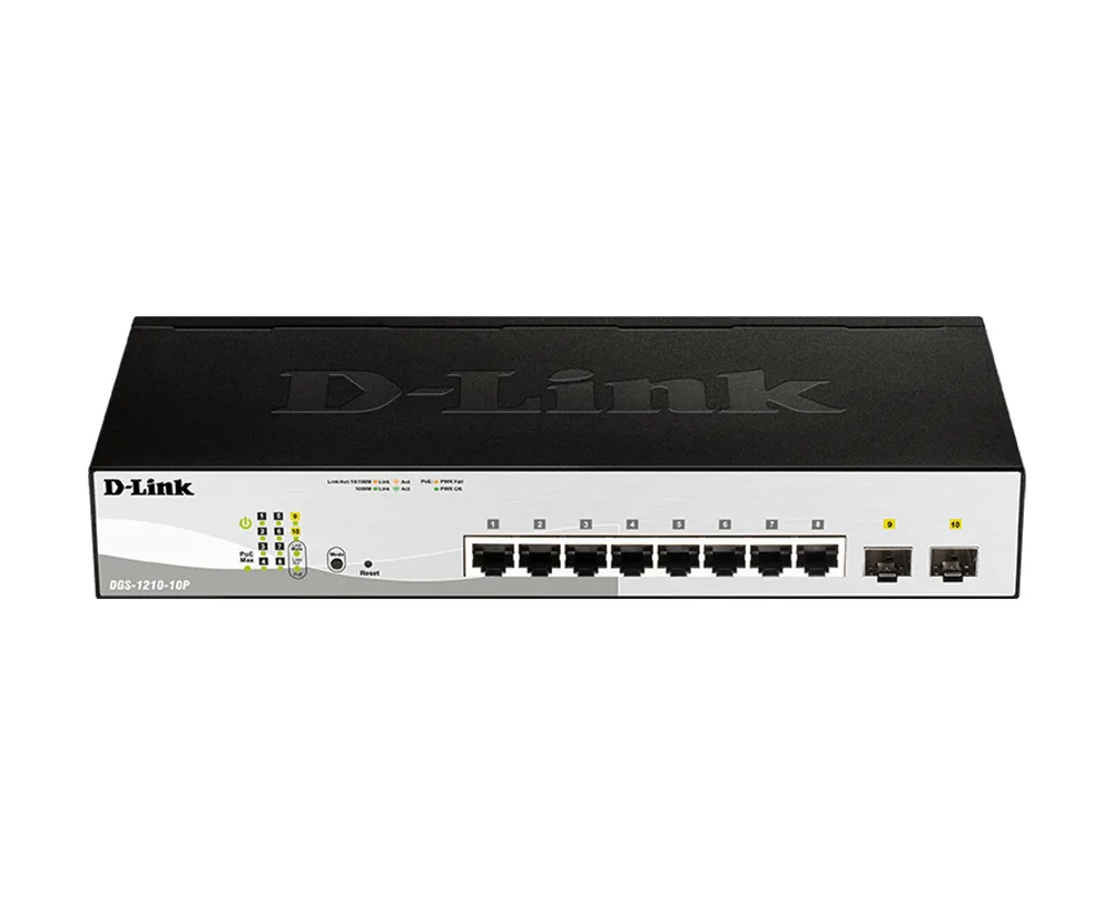 D-Link DGS-1210-10P 10-Port Smart Managed PoE Gigabit Switch
