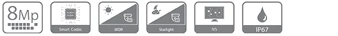 كاميرا شبكية Dahua IPC-HDW2831T-AS-S2 بدقة 8 ميجابكسل