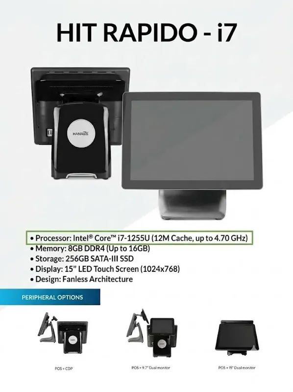 Hanasis Hit Rapido -Peripheral Options - Intel® Core™ i7-1255U (12M Cache, 4.70 GHz)