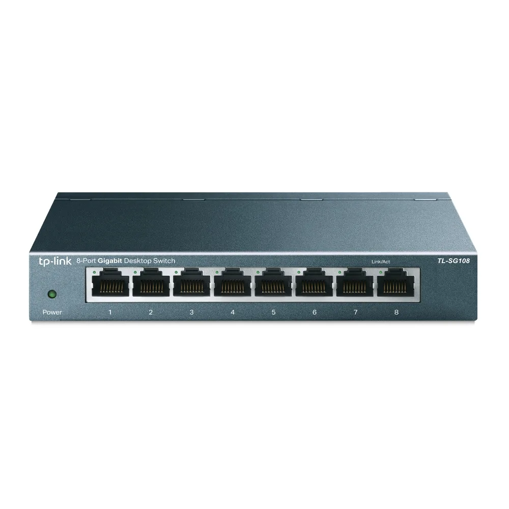 مفتاح شبكة TP-Link TL-SG108 بـ 8 منافذ جيجابت للمكتب